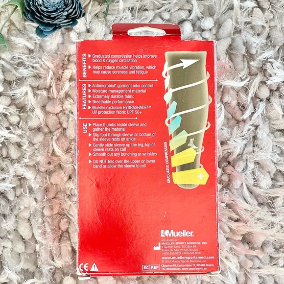 New w/tag MUELLER GRADUATED COMPRESSION CALF SLEEVES Performance level 20-30mmHg - Picture 2 of 2